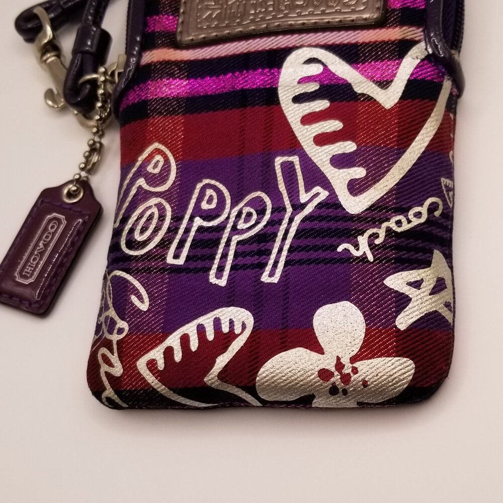 Coach - "Poppy" Purple Tartan Wristlet (Retired) - EUC - Picture 5 of 16